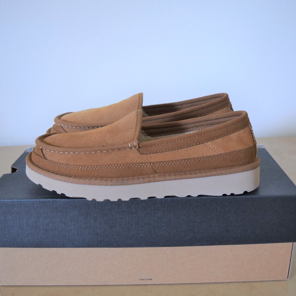 UGG Men's Brown Dex Suede Slippers Size 11